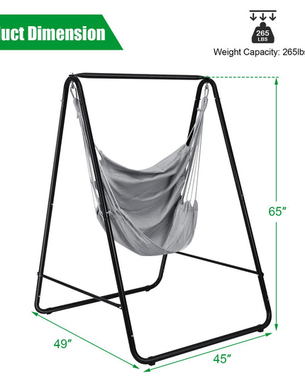 Heavy-Duty Powder-Coated Steel Stand with Hanging Swing Chair