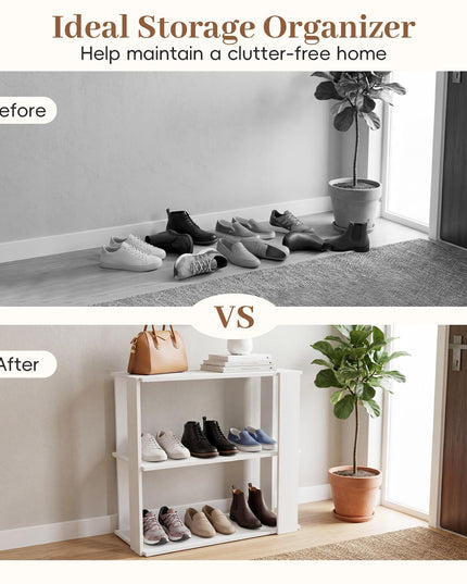 Giantex White Shoe Rack for Closet