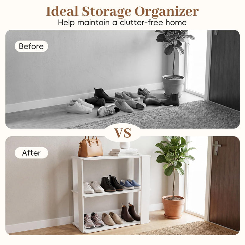Giantex White Shoe Rack for Closet