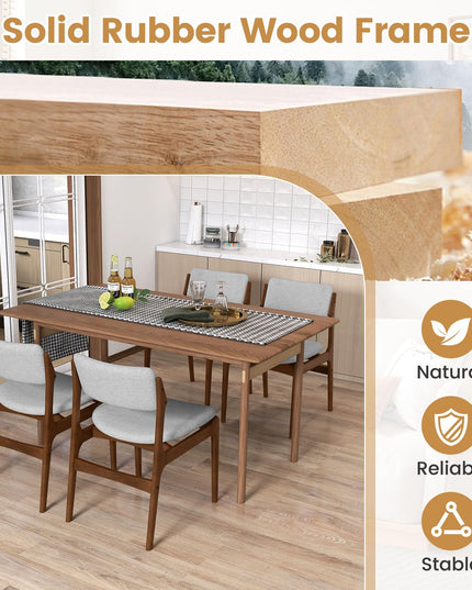 Giantex Modern Padded Dining Chairs Set of 2/4 Upholstered Kitchen Chairs