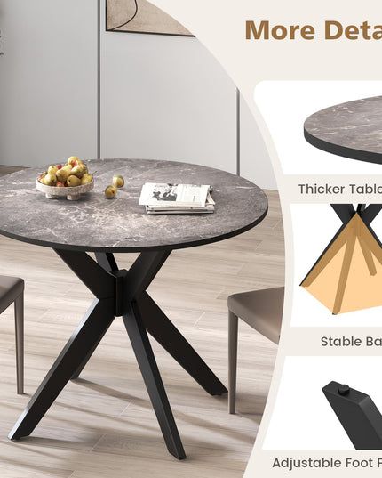 Giantex 36" Round Wood Dining Table