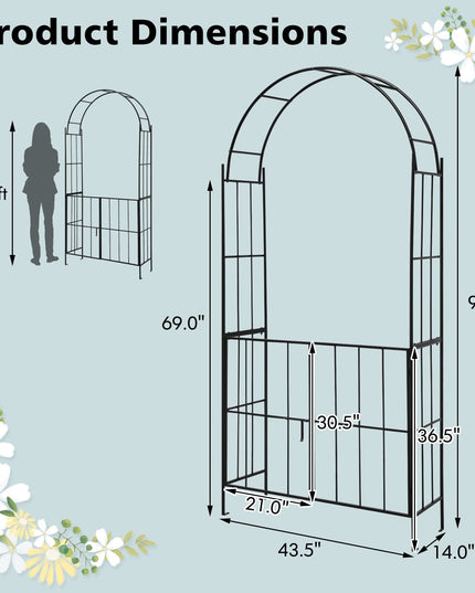 Giantex Garden Arbor Trellis with Door