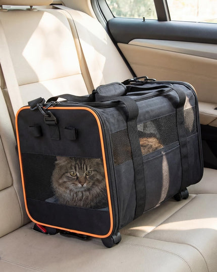 Giantex Rolling Pet Carrier with Wheels