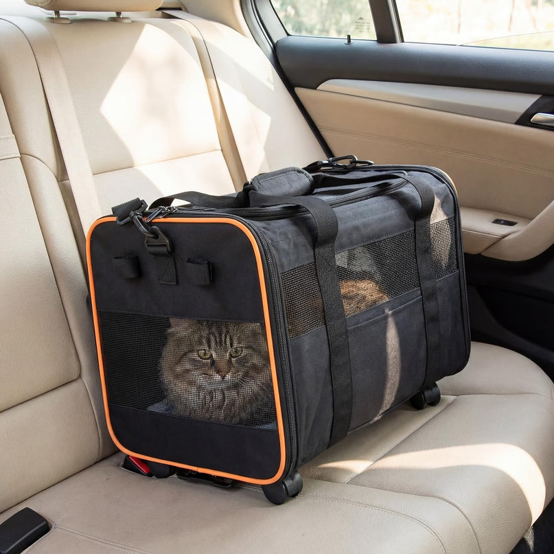 Giantex Rolling Pet Carrier with Wheels