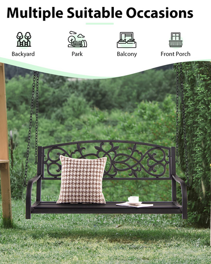 Giantex Patio Metal Porch Swing