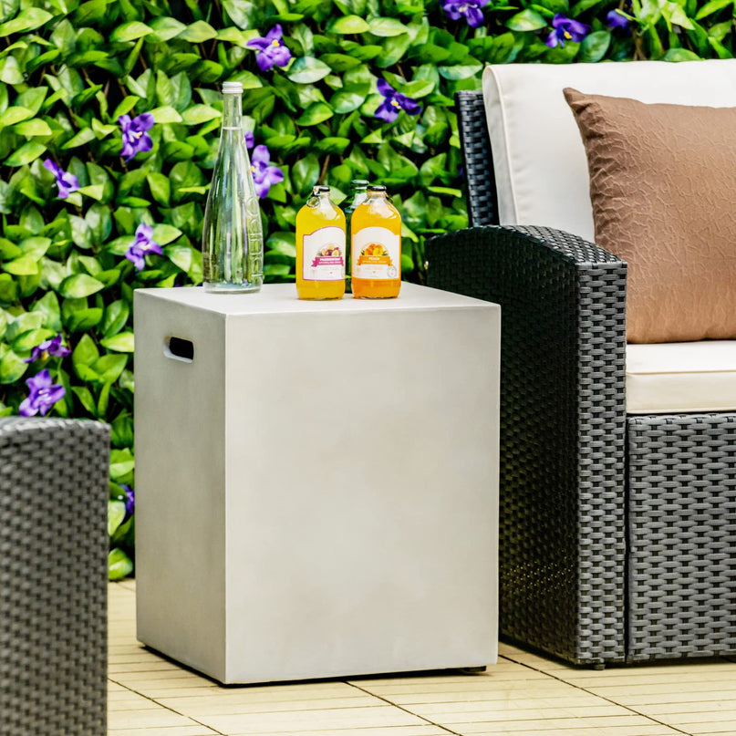 Giantex Propane Tank Cover Table - Hideaway Table, Outdoor 20 lbs Propane Tank Holder with Handles on Both Sides