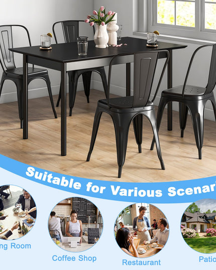 Giantex Metal Dining Chairs Set of 4