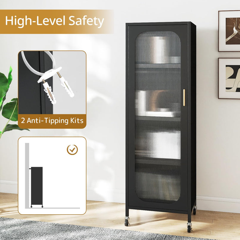 Armoire de rangement mobile à 5 niveaux Giantex