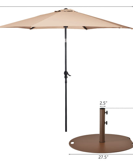 Giantex Patio Umbrella with Base Stand, 9ft Market Umbrella