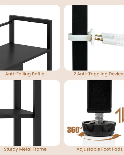 Giantex Desktop Bookshelf | 38.5" Dorm Desk Hutch for 27" Monitor