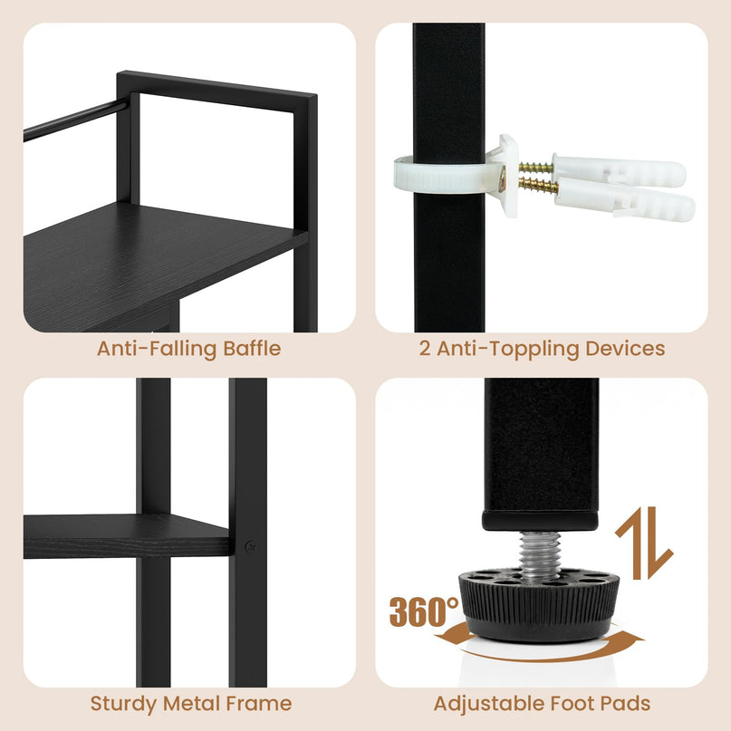 Giantex Desktop Bookshelf | 38.5" Dorm Desk Hutch for 27" Monitor