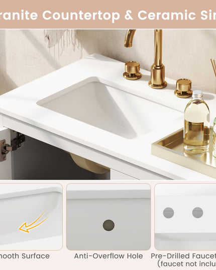 Giantex Bathroom Vanity with Ceramic Sink