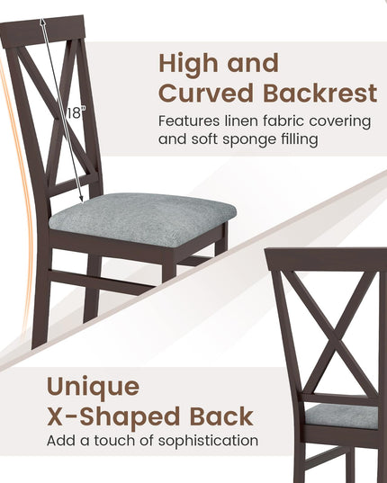 Giantex Wooden Dining Chairs Set for Dining Living Room Home