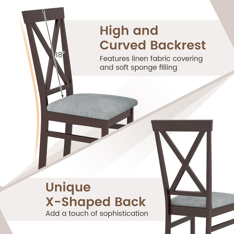 Giantex Wooden Dining Chairs Set for Dining Living Room Home