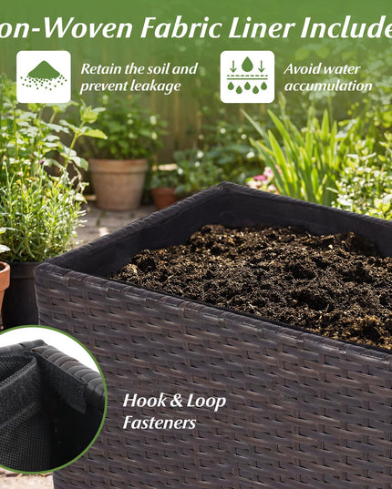 Jardinière surélevée en osier Giantex pour légumes, fleurs, herbes, balcon ou porche