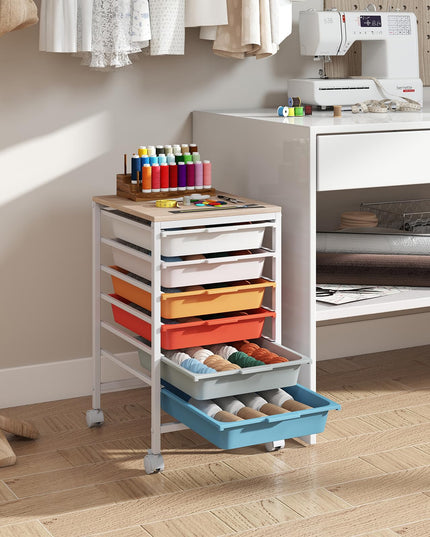 Giantex Rolling Storage Cart with 6 Drawers Utility Cart（22.5"H）