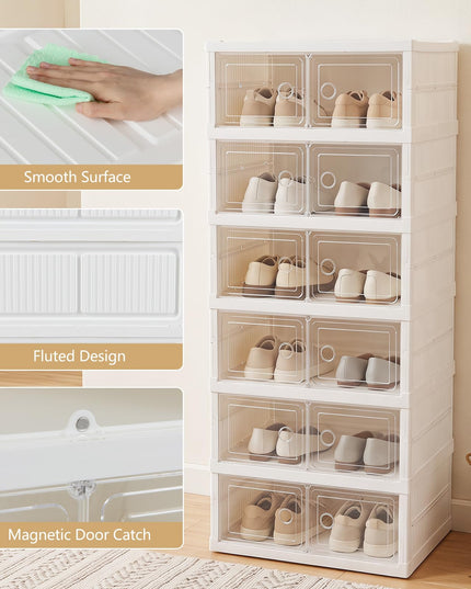 Giantex 6-Tier Folding Shoe Rack Organizer