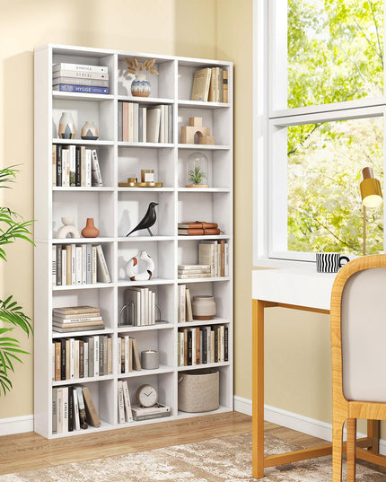 Giantex 70" Tall White Bookshelf with 24 Open Cube & 18 Adjustable Display Storage Shelves