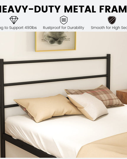 Giantex Twin Size Metal Bed Frame with Headboard & Footboard, 13.5 Inch Platform Bed Frame