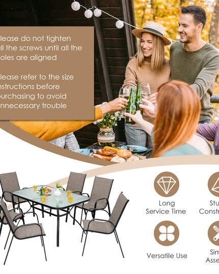 Giantex Patio Dining Table for for 4-6 Person