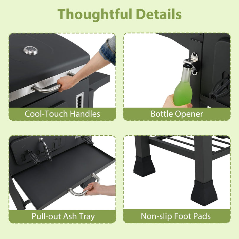 Giantex 24" Charcoal BBQ Grill with Adjustable Charcoal Tray