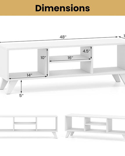 Giantex TV Stand for TVs up to 55", 4-Cubby Entertainment Center
