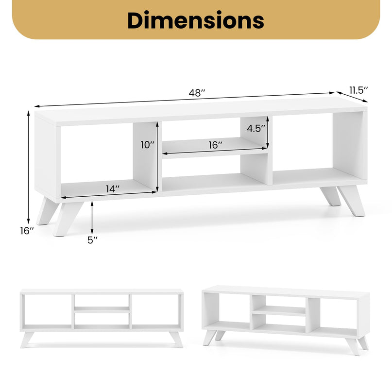 Giantex TV Stand for TVs up to 55", 4-Cubby Entertainment Center