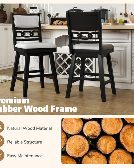 Giantex 25" Bar Stools Set for Kitchen Island
