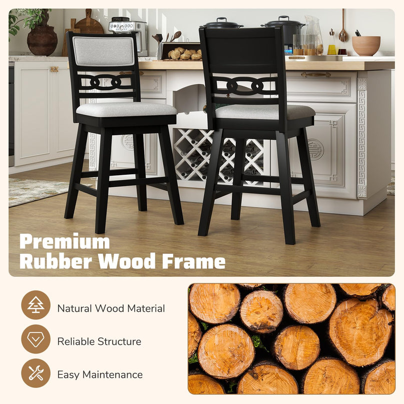 Giantex 25" Bar Stools Set for Kitchen Island