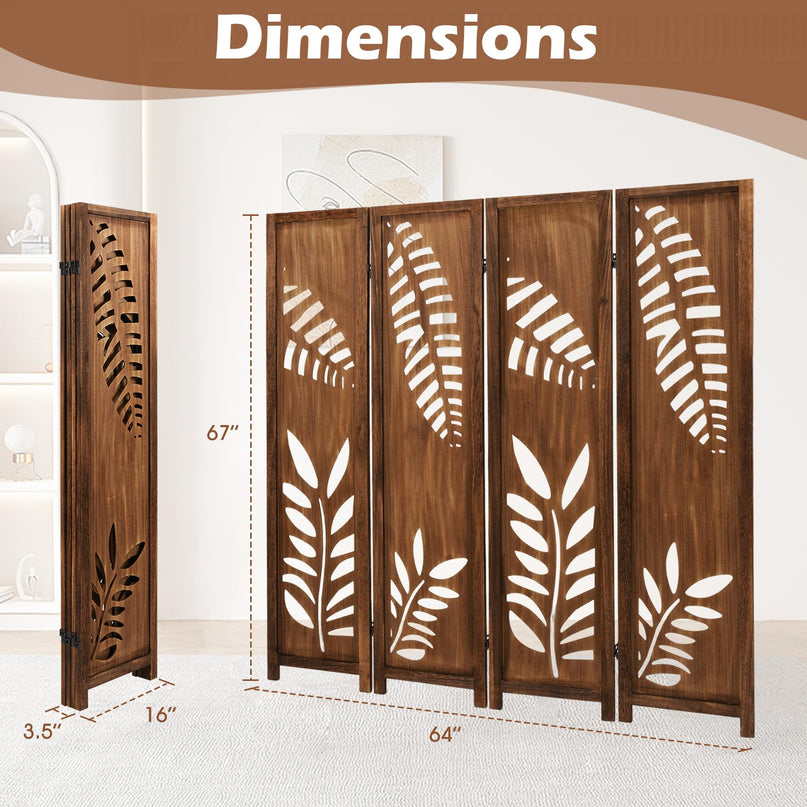 Giantex Boho Rustic Room Divider for Living Room Bedroom