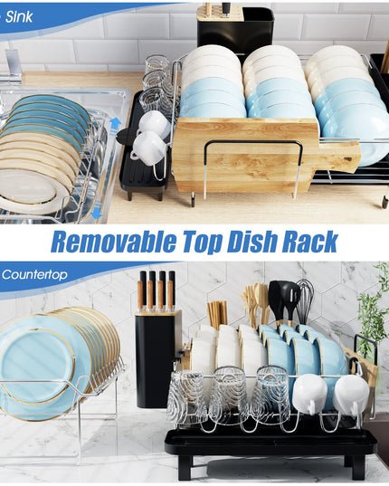 Dish Drying Rack, 2-Tier Dish Rack - Giantex