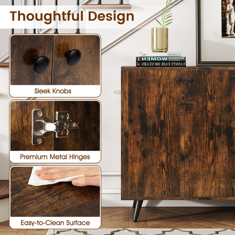 Giantex Buffet Sideboard with 5 Position Adjustable Shelves