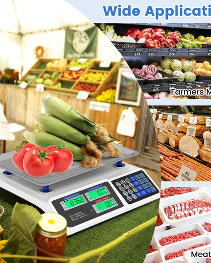 Giantex Rechargeable Commercial Price Computing Scale 66 lb/30 kg with Dual LCD Display