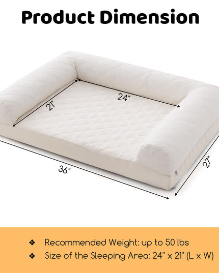 Giantex Orthopedic Dog Bed - Egg Crate Foam Dog Sofa Pet Bed with Washable Cover