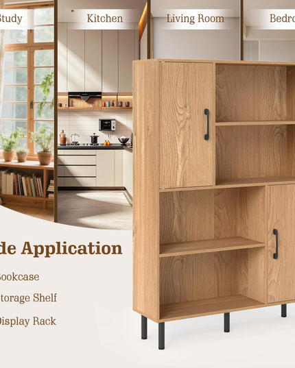 Meuble de Rangement Giantex à 4 Niveaux et Portes, 119 cm