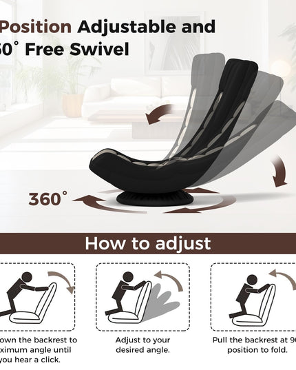 Giantex Floor Chair with Back Support, 4-Position Adjustable Back, Lazy Sofa Chair, Meditation Chair