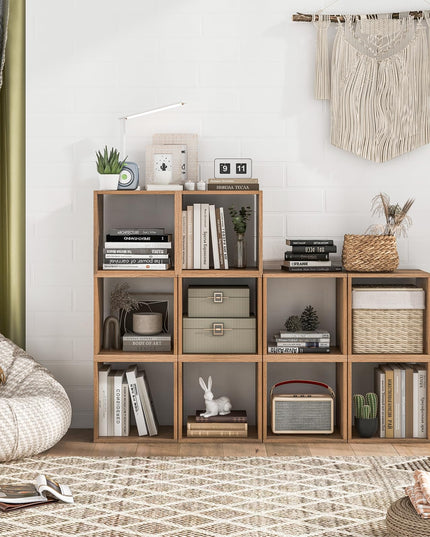Giantex 2 Cube Bookshelf Organizer, 2-Tier Stackable Cube Storage Organizer