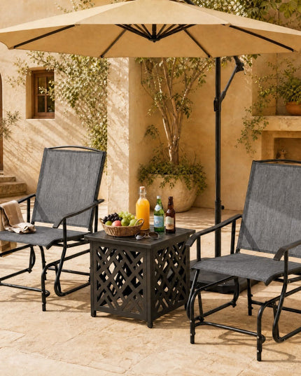 GIANTEX Patio Gliding Chair w/Metal Frame (1/2)