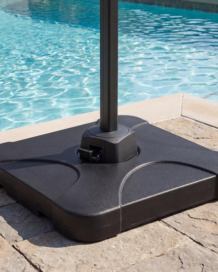 Giantex Cantilever Umbrella Base | 242 lbs Fillable Offset Patio Umbrella Stand