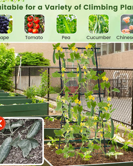 Giantex Cucumber Trellis, Trellis for Climbing Plants Outdoor