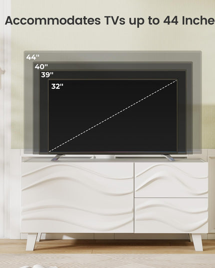 Giantex White TV Stand for TVs up to 44"