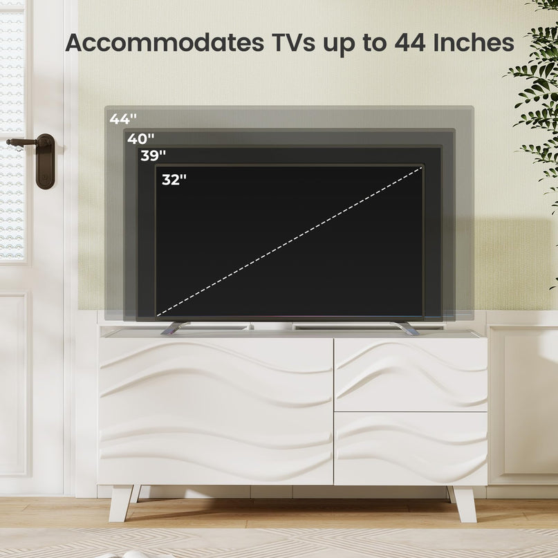 Giantex White TV Stand for TVs up to 44"