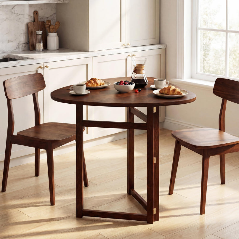 Giantex Table à manger pliante à abattants 80 cm pour 2-3 personnes