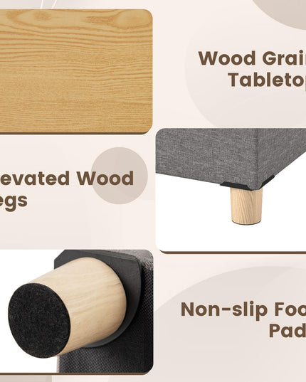 Giantex Storage Ottoman Bench with Tray Lid（38.1D x 76.2W x 39.4H cm）