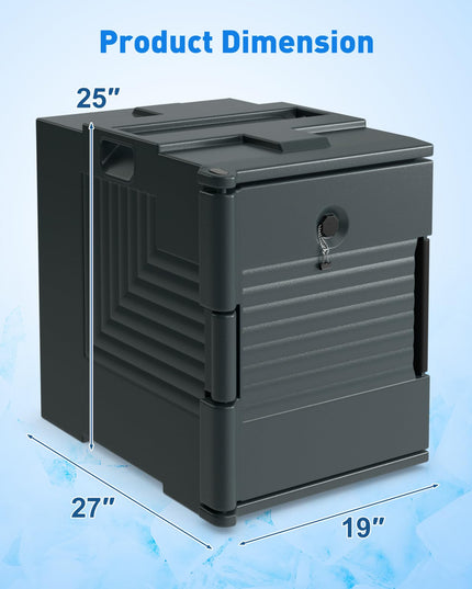 Giantex Hot Box Food Warmer - 95 Quart Front Loading Insulated Food Pan Carrier, for 6 Full Size Pans