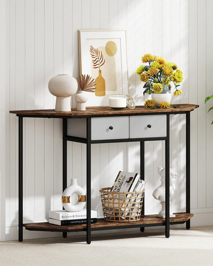 Giantex 51" Console Table with 2 Drawers with Open Storage Shelf