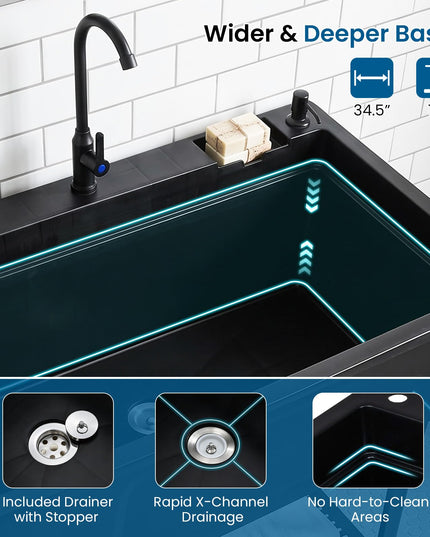 Giantex Freestanding Utility Sink with Bottom Storage Shelf