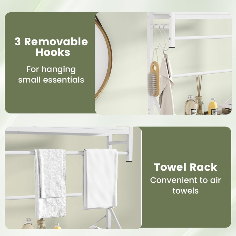 Giantex 3-Tier Over The Toilet Storage 64" Tall Freestanding Space