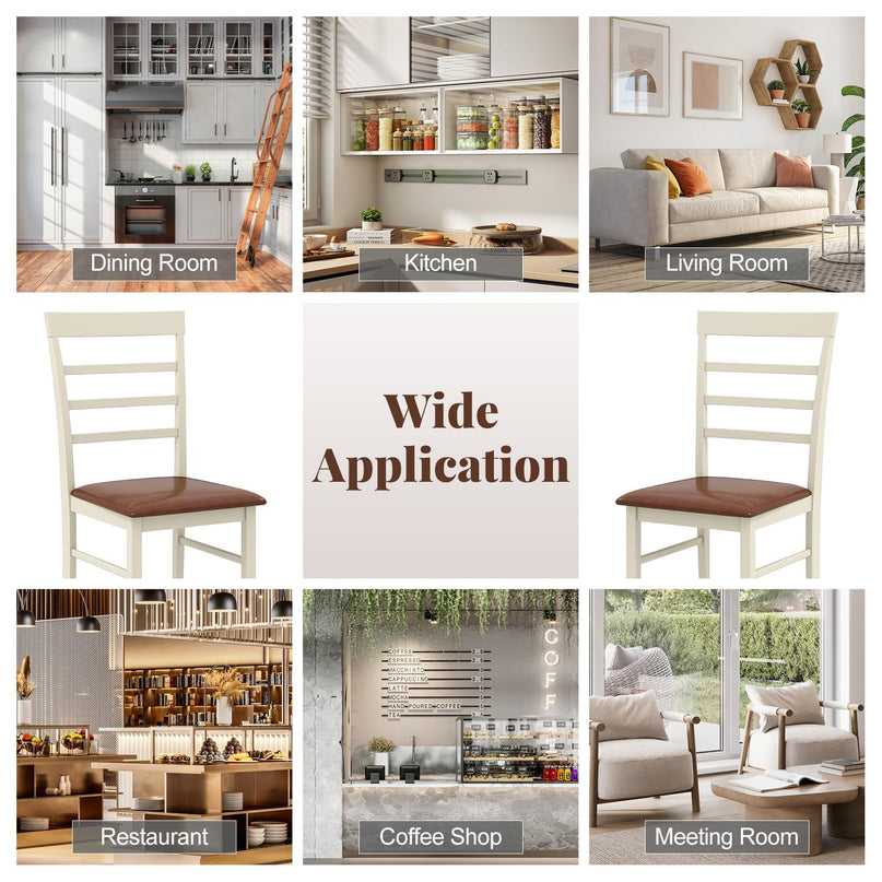 Giantex Wooden Dining Chairs Set for Dining Room Living Room