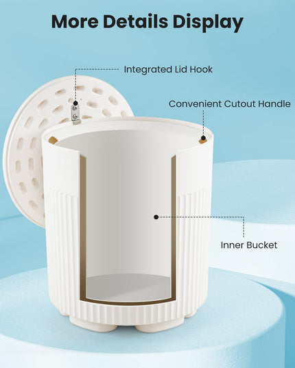 GIANTEX 3-in-1 6.2 Gal Outdoor Ice Bucket & Cooler Side Table with Storage